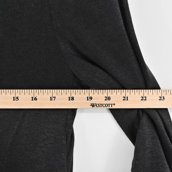 MONROW Jacket Womens Size M Black Linen‎ Moto Asymmetrical Zip Front Rocker Chic - Picture 11 of 12